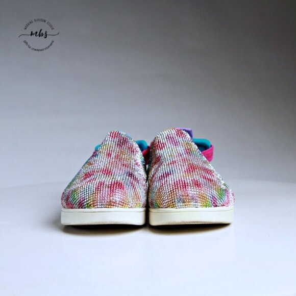 Steve Madden JSLANG Tie Dye Jeweled Kids Platform Slings 4 - Picture 3 of 14